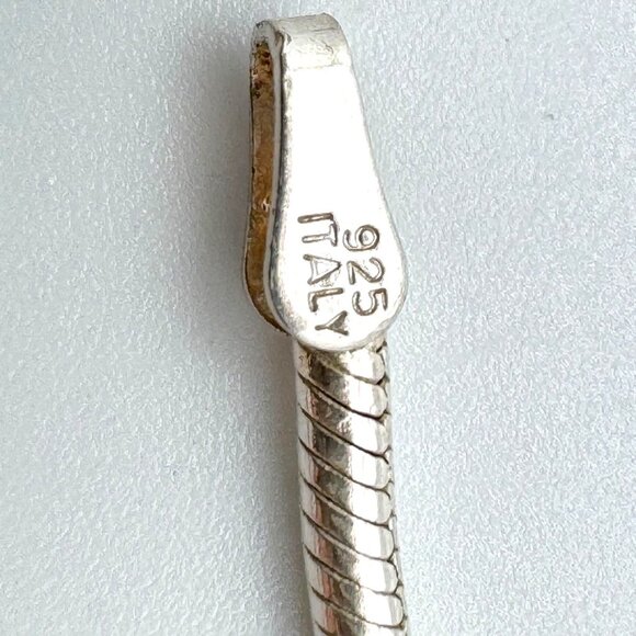 Sterling 925 Silver Spiral Dangle Vintage EarNecklace Textured Back Design - Picture 6 of 12